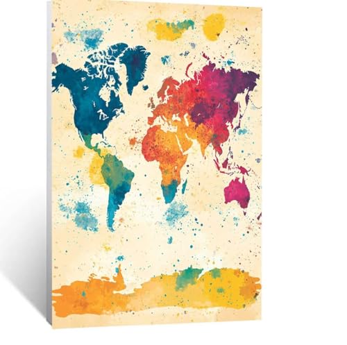 Weltkarte Malen Nach Zahlen Erwachsene, Malen nach Zahlen auf Leinwand mit Pinsel und Acrylfarben 60x80cm DIY Basteln Erwachsene Leinwand Bilder Karte für Wanddeko Wohnzimmer Geschenke LSJ-1865 Weltkarte Malen Nach Zahlen Erwachsene, Malen nach Zahlen auf Leinwand mit Pinsel und Acrylfarben 60x80cm DIY Basteln Erwachsene Leinwand Bilder Karte für Wanddeko Wohnzimmer Geschenke LSJ-1865 von LUESSJAO