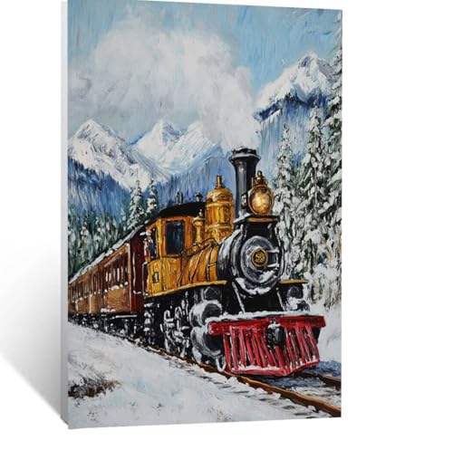 Winter Malen Nach Zahlen Erwachsene, Malen nach Zahlen auf Leinwand mit Pinsel und Acrylfarben 150 x 100 CM DIY Basteln Erwachsene Leinwand Bilder Zug für Wanddeko Wohnzimmer Geschenke LSJ-4840 Winter Malen Nach Zahlen Erwachsene, Malen nach Zahlen auf Leinwand mit Pinsel und Acrylfarben 150 x 100 CM DIY Basteln Erwachsene Leinwand Bilder Zug für Wanddeko Wohnzimmer Geschenke LSJ-4840 von LUESSJAO