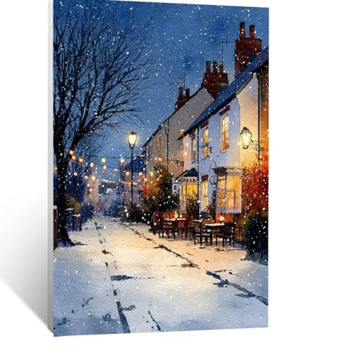 Winter Malen Nach Zahlen Erwachsene, Malen nach Zahlen auf Leinwand mit Pinsel und Acrylfarben 150x100cm DIY Basteln Erwachsene Leinwand Bilder Kleine Stadt für Wanddeko Wohnzimmer Geschenke LSJ-0220 Winter Malen Nach Zahlen Erwachsene, Malen nach Zahlen auf Leinwand mit Pinsel und Acrylfarben 150x100cm DIY Basteln Erwachsene Leinwand Bilder Kleine Stadt für Wanddeko Wohnzimmer Geschenke LSJ-0220 von LUESSJAO