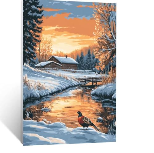 Winter Malen Nach Zahlen Erwachsene, Malen nach Zahlen auf Leinwand mit Pinsel und Acrylfarben 50x35 cm DIY Basteln Erwachsene Leinwand Bilder Landschaft für Wanddeko Wohnzimmer Geschenke LSJ-7384 Winter Malen Nach Zahlen Erwachsene, Malen nach Zahlen auf Leinwand mit Pinsel und Acrylfarben 50x35 cm DIY Basteln Erwachsene Leinwand Bilder Landschaft für Wanddeko Wohnzimmer Geschenke LSJ-7384 von LUESSJAO
