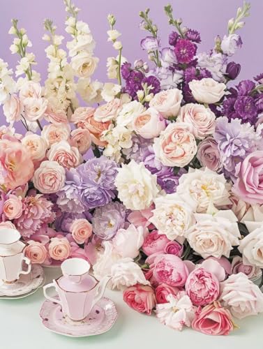 Diamond Painting Blume Diamond Painting Erwachsene Groß XXL Rose Crystal Art Bastelset Erwachsene Anfänger DIY Mosaikherstellung Bastelset für Zimmer Deko, Geschenke für Frauen (70x95cm) -2502y55 von LUESUAYN