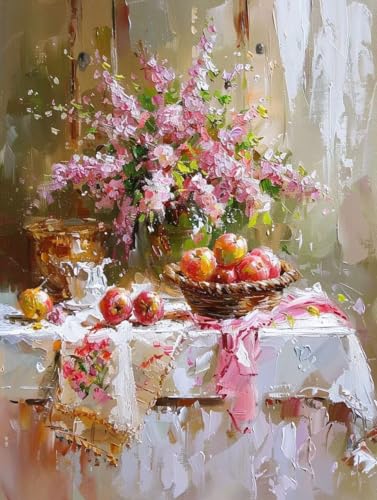 Diamond Painting Blume Diamond Painting Erwachsene Groß XXL Vase Crystal Art Bastelset Erwachsene Anfänger DIY Mosaikherstellung Bastelset für Zimmer Deko, Geschenke für Frauen 25 x 35 cm -2502y5Q von LUESUAYN