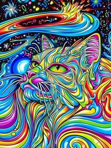 Diamond Painting Katze Diamond Painting Erwachsene Groß XXL Sternenhimmel Crystal Art Bastelset Erwachsene Anfänger 5D DIY Mosaikherstellung Bastelset für Zimmer Deko, Geschenke 25x35cm -2502yPP Diamond Painting Katze Diamond Painting Erwachsene Groß XXL Sternenhimmel Crystal Art Bastelset Erwachsene Anfänger 5D DIY Mosaikherstellung Bastelset für Zimmer Deko, Geschenke 25x35cm -2502yPP von LUESUAYN
