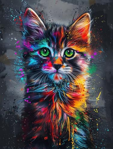 Diamond Painting Katze Diamond Painting Erwachsene Groß XXL Tier Crystal Art Bastelset Erwachsene Anfänger DIY Mosaikherstellung Bastelset für Zimmer Deko, Geschenke für Frauen 35x50cm -2502y0J Diamond Painting Katze Diamond Painting Erwachsene Groß XXL Tier Crystal Art Bastelset Erwachsene Anfänger DIY Mosaikherstellung Bastelset für Zimmer Deko, Geschenke für Frauen 35x50cm -2502y0J von LUESUAYN