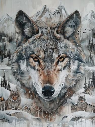 Diamond Painting Wolf Diamond Painting Erwachsene Groß XXL Tier Crystal Art Bastelset Erwachsene Anfänger 5D DIY Mosaikherstellung Bastelset für Zimmer Deko, Geschenke für Frauen 25x35cm -2502yS9 Diamond Painting Wolf Diamond Painting Erwachsene Groß XXL Tier Crystal Art Bastelset Erwachsene Anfänger 5D DIY Mosaikherstellung Bastelset für Zimmer Deko, Geschenke für Frauen 25x35cm -2502yS9 von LUESUAYN