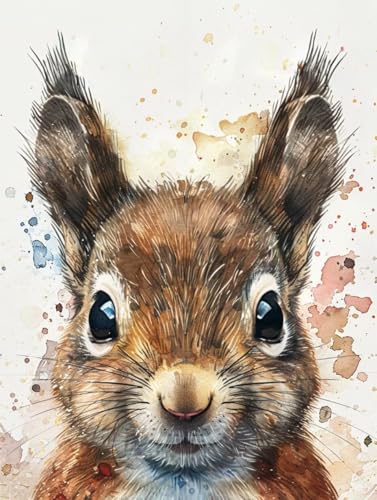 Eichhörnchen Diamond Painting XXL Tier Crystal Art, Diamond Painting Eckige Steine Basteln Erwachsene Anfänger DIY Stickerei Kreuzstich Bastelset für Wanddeko, Zimmer Deko, Geschenke 30x40cm -2502yT5 Eichhörnchen Diamond Painting XXL Tier Crystal Art, Diamond Painting Eckige Steine Basteln Erwachsene Anfänger DIY Stickerei Kreuzstich Bastelset für Wanddeko, Zimmer Deko, Geschenke 30x40cm -2502yT5 von LUESUAYN