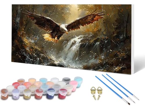 Malen Nach Zahlen Adler Malen Nach Zahlen Erwachsene Tier 30X60CM, DIY Paint by Numbers Bastelset Erwachsene Anfänger mit 3 Pinsel und Acrylfarben & Knitterfreie Leinwand für Wanddeko -lsy2506P4 Malen Nach Zahlen Adler Malen Nach Zahlen Erwachsene Tier 30X60CM, DIY Paint by Numbers Bastelset Erwachsene Anfänger mit 3 Pinsel und Acrylfarben & Knitterfreie Leinwand für Wanddeko -lsy2506P4 von LUESUAYN