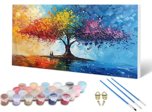 Malen Nach Zahlen Baum Malen Nach Zahlen Erwachsene Natur 100 x 300 cm, DIY Paint by Numbers Bastelset Erwachsene Anfänger mit 3 Pinsel und Acrylfarben & Knitterfreie Leinwand für Wanddeko -lsy2506LL Malen Nach Zahlen Baum Malen Nach Zahlen Erwachsene Natur 100 x 300 cm, DIY Paint by Numbers Bastelset Erwachsene Anfänger mit 3 Pinsel und Acrylfarben & Knitterfreie Leinwand für Wanddeko -lsy2506LL von LUESUAYN