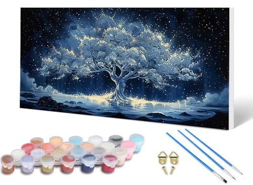Malen Nach Zahlen Baum Malen Nach Zahlen Erwachsene Sternenhimmel 50X100 CM, DIY Paint by Numbers Bastelset Erwachsene Anfänger mit 3 Pinsel und Acrylfarben & Leinwand für Wanddeko -lsy250683O8 Malen Nach Zahlen Baum Malen Nach Zahlen Erwachsene Sternenhimmel 50X100 CM, DIY Paint by Numbers Bastelset Erwachsene Anfänger mit 3 Pinsel und Acrylfarben & Leinwand für Wanddeko -lsy250683O8 von LUESUAYN