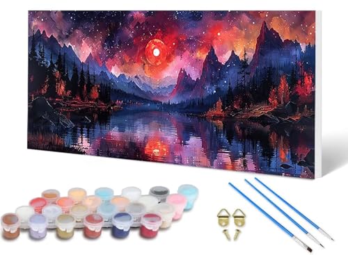 Malen Nach Zahlen Berg Malen Nach Zahlen Erwachsene Landschaft 100X300 CM, DIY Paint by Numbers Bastelset Erwachsene Anfänger mit 3 Pinsel und Acrylfarben & Leinwand für Wanddeko, Geschenke -lsy250643 Malen Nach Zahlen Berg Malen Nach Zahlen Erwachsene Landschaft 100X300 CM, DIY Paint by Numbers Bastelset Erwachsene Anfänger mit 3 Pinsel und Acrylfarben & Leinwand für Wanddeko, Geschenke -lsy250643 von LUESUAYN