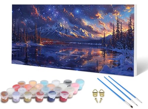Malen Nach Zahlen Berg Malen Nach Zahlen Erwachsene Landschaft 100X300CM, DIY Paint by Numbers Bastelset Erwachsene Anfänger mit 3 Pinsel und Acrylfarben & Leinwand für Wanddeko, Geschenke -lsy250647 Malen Nach Zahlen Berg Malen Nach Zahlen Erwachsene Landschaft 100X300CM, DIY Paint by Numbers Bastelset Erwachsene Anfänger mit 3 Pinsel und Acrylfarben & Leinwand für Wanddeko, Geschenke -lsy250647 von LUESUAYN