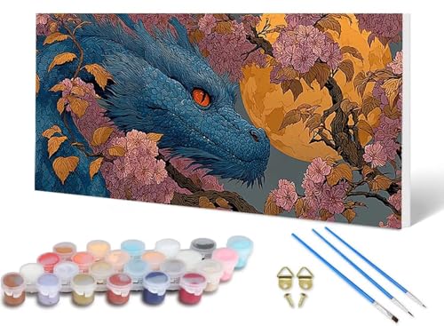 Malen Nach Zahlen Drachen Malen Nach Zahlen Erwachsene Kirschblüten 100 x 300 cm, DIY Paint by Numbers Bastelset Erwachsene Anfänger mit 3 Pinsel und Acrylfarben & Leinwand für Wanddeko -lsy2506IN Malen Nach Zahlen Drachen Malen Nach Zahlen Erwachsene Kirschblüten 100 x 300 cm, DIY Paint by Numbers Bastelset Erwachsene Anfänger mit 3 Pinsel und Acrylfarben & Leinwand für Wanddeko -lsy2506IN von LUESUAYN