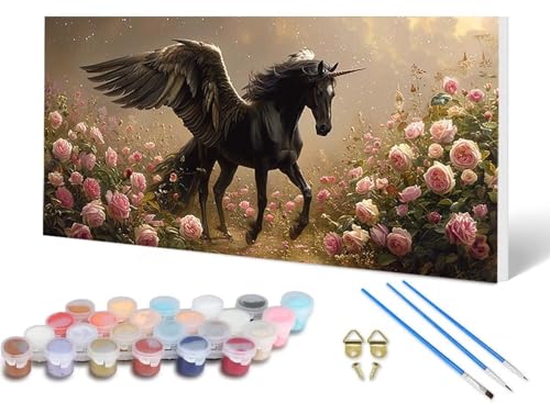 Malen Nach Zahlen Einhorn Malen Nach Zahlen Erwachsene Rose 100 x 300 cm, DIY Paint by Numbers Bastelset Erwachsene Anfänger mit 3 Pinsel und Acrylfarben & Leinwand für Wanddeko, Geschenke -lsy2506FE Malen Nach Zahlen Einhorn Malen Nach Zahlen Erwachsene Rose 100 x 300 cm, DIY Paint by Numbers Bastelset Erwachsene Anfänger mit 3 Pinsel und Acrylfarben & Leinwand für Wanddeko, Geschenke -lsy2506FE von LUESUAYN