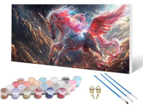 Malen Nach Zahlen Einhorn Malen Nach Zahlen Erwachsene Tier 100 x 300 cm, DIY Paint by Numbers Bastelset Erwachsene Anfänger mit 3 Pinsel und Acrylfarben & Leinwand für Wanddeko, Geschenke -lsy25068A Malen Nach Zahlen Einhorn Malen Nach Zahlen Erwachsene Tier 100 x 300 cm, DIY Paint by Numbers Bastelset Erwachsene Anfänger mit 3 Pinsel und Acrylfarben & Leinwand für Wanddeko, Geschenke -lsy25068A von LUESUAYN