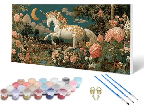 Malen Nach Zahlen Einhorn Malen Nach Zahlen Erwachsene Wiese 100 x 300 cm, DIY Paint by Numbers Bastelset Erwachsene Anfänger mit 3 Pinsel und Acrylfarben & Leinwand für Wanddeko, Geschenke -lsy25060U Malen Nach Zahlen Einhorn Malen Nach Zahlen Erwachsene Wiese 100 x 300 cm, DIY Paint by Numbers Bastelset Erwachsene Anfänger mit 3 Pinsel und Acrylfarben & Leinwand für Wanddeko, Geschenke -lsy25060U von LUESUAYN