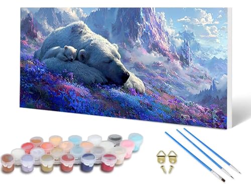 Malen Nach Zahlen Eisbär Malen Nach Zahlen Erwachsene Wiese 100 x 300 cm, DIY Paint by Numbers Bastelset Erwachsene Anfänger mit 3 Pinsel und Acrylfarben & Leinwand für Wanddeko, Geschenke -lsy2506J6 Malen Nach Zahlen Eisbär Malen Nach Zahlen Erwachsene Wiese 100 x 300 cm, DIY Paint by Numbers Bastelset Erwachsene Anfänger mit 3 Pinsel und Acrylfarben & Leinwand für Wanddeko, Geschenke -lsy2506J6 von LUESUAYN