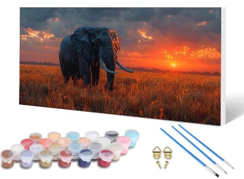 Malen Nach Zahlen Elefant Malen Nach Zahlen Erwachsene Tier 100X300CM, DIY Paint by Numbers Bastelset Erwachsene Anfänger mit 3 Pinsel und Acrylfarben & Knitterfreie Leinwand für Wanddeko -lsy25068O Malen Nach Zahlen Elefant Malen Nach Zahlen Erwachsene Tier 100X300CM, DIY Paint by Numbers Bastelset Erwachsene Anfänger mit 3 Pinsel und Acrylfarben & Knitterfreie Leinwand für Wanddeko -lsy25068O von LUESUAYN
