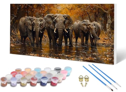 Malen Nach Zahlen Elefant Malen Nach Zahlen Erwachsene Tier 70 x 140 cm, DIY Paint by Numbers Bastelset Erwachsene Anfänger mit 3 Pinsel und Acrylfarben & Knitterfreie Leinwand für Wanddeko -lsy250606 Malen Nach Zahlen Elefant Malen Nach Zahlen Erwachsene Tier 70 x 140 cm, DIY Paint by Numbers Bastelset Erwachsene Anfänger mit 3 Pinsel und Acrylfarben & Knitterfreie Leinwand für Wanddeko -lsy250606 von LUESUAYN