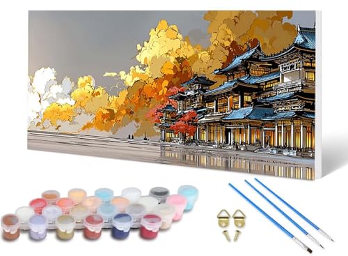 Malen Nach Zahlen Erwachsene Antike Gebäude Malen Nach Zahlen Landschaft, DIY Set Erwachsene Paint by Numbers mit 3 Pinsel und Acrylfarben & Leinwand für Zimmer Deko Wohnzimmer 60X120 CM -lsy25061K Malen Nach Zahlen Erwachsene Antike Gebäude Malen Nach Zahlen Landschaft, DIY Set Erwachsene Paint by Numbers mit 3 Pinsel und Acrylfarben & Leinwand für Zimmer Deko Wohnzimmer 60X120 CM -lsy25061K von LUESUAYN