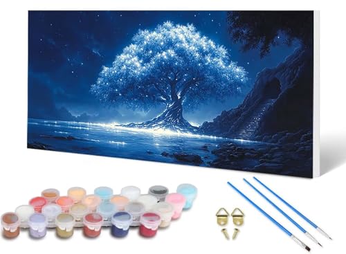 Malen Nach Zahlen Erwachsene Baum Malen Nach Zahlen Landschaft, DIY Set Erwachsene Paint by Numbers mit 3 Pinsel und Acrylfarben & Knitterfreie Leinwand für Zimmer Deko Wohnzimmer 80X160 CM -lsy2506F9 Malen Nach Zahlen Erwachsene Baum Malen Nach Zahlen Landschaft, DIY Set Erwachsene Paint by Numbers mit 3 Pinsel und Acrylfarben & Knitterfreie Leinwand für Zimmer Deko Wohnzimmer 80X160 CM -lsy2506F9 von LUESUAYN