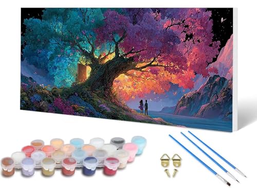 Malen Nach Zahlen Erwachsene Baum Malen Nach Zahlen Landschaft, DIY Set Erwachsene Paint by Numbers mit 3 Pinsel und Acrylfarben & Leinwand für Zimmer Deko Wohnzimmer, Geschenke 100 x 200 cm -lsy256AQ Malen Nach Zahlen Erwachsene Baum Malen Nach Zahlen Landschaft, DIY Set Erwachsene Paint by Numbers mit 3 Pinsel und Acrylfarben & Leinwand für Zimmer Deko Wohnzimmer, Geschenke 100 x 200 cm -lsy256AQ von LUESUAYN