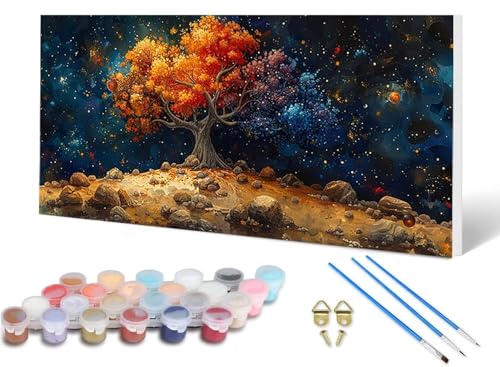 Malen Nach Zahlen Erwachsene Baum Malen Nach Zahlen Sternenhimmel, DIY Set Erwachsene Paint by Numbers mit 3 Pinsel und Acrylfarben & Leinwand für Zimmer Deko Wohnzimmer 40 x 80 cm -lsy2506456M Malen Nach Zahlen Erwachsene Baum Malen Nach Zahlen Sternenhimmel, DIY Set Erwachsene Paint by Numbers mit 3 Pinsel und Acrylfarben & Leinwand für Zimmer Deko Wohnzimmer 40 x 80 cm -lsy2506456M von LUESUAYN