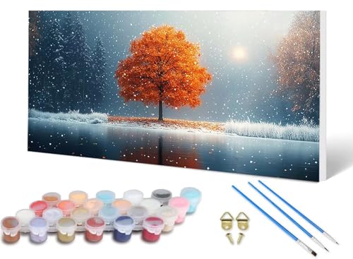 Malen Nach Zahlen Erwachsene Baum Malen Nach Zahlen Winter, DIY Set Erwachsene Paint by Numbers mit 3 Pinsel und Acrylfarben & Knitterfreie Leinwand für Zimmer Deko Wohnzimmer 60 x 120 cm -lsy2506NH Malen Nach Zahlen Erwachsene Baum Malen Nach Zahlen Winter, DIY Set Erwachsene Paint by Numbers mit 3 Pinsel und Acrylfarben & Knitterfreie Leinwand für Zimmer Deko Wohnzimmer 60 x 120 cm -lsy2506NH von LUESUAYN