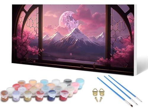 Malen Nach Zahlen Erwachsene Berg Malen Nach Zahlen Landschaft, DIY Set Erwachsene Paint by Numbers mit 3 Pinsel und Acrylfarben & Knitterfreie Leinwand für Zimmer Deko Wohnzimmer 80X160CM -lsy25069W Malen Nach Zahlen Erwachsene Berg Malen Nach Zahlen Landschaft, DIY Set Erwachsene Paint by Numbers mit 3 Pinsel und Acrylfarben & Knitterfreie Leinwand für Zimmer Deko Wohnzimmer 80X160CM -lsy25069W von LUESUAYN