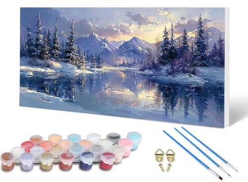 Malen Nach Zahlen Erwachsene Berg Malen Nach Zahlen Landschaft, DIY Set Erwachsene Paint by Numbers mit 3 Pinsel und Acrylfarben & Leinwand für Zimmer Deko Wohnzimmer, Geschenke 100 x 200 cm -lsy2564O Malen Nach Zahlen Erwachsene Berg Malen Nach Zahlen Landschaft, DIY Set Erwachsene Paint by Numbers mit 3 Pinsel und Acrylfarben & Leinwand für Zimmer Deko Wohnzimmer, Geschenke 100 x 200 cm -lsy2564O von LUESUAYN