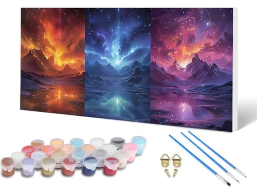 Malen Nach Zahlen Erwachsene Berg Malen Nach Zahlen Traum, DIY Set Erwachsene Paint by Numbers mit 3 Pinsel und Acrylfarben & Knitterfreie Leinwand für Zimmer Deko Wohnzimmer 40 x 80 cm -lsy2506G4 Malen Nach Zahlen Erwachsene Berg Malen Nach Zahlen Traum, DIY Set Erwachsene Paint by Numbers mit 3 Pinsel und Acrylfarben & Knitterfreie Leinwand für Zimmer Deko Wohnzimmer 40 x 80 cm -lsy2506G4 von LUESUAYN