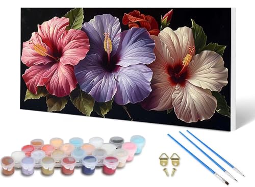 Malen Nach Zahlen Erwachsene Blume Malen Nach Zahlen Anlage, DIY Set Erwachsene Paint by Numbers mit 3 Pinsel und Acrylfarben & Knitterfreie Leinwand für Zimmer Deko Wohnzimmer 40 x 80 cm -lsy2506JM Malen Nach Zahlen Erwachsene Blume Malen Nach Zahlen Anlage, DIY Set Erwachsene Paint by Numbers mit 3 Pinsel und Acrylfarben & Knitterfreie Leinwand für Zimmer Deko Wohnzimmer 40 x 80 cm -lsy2506JM von LUESUAYN