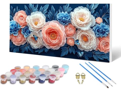Malen Nach Zahlen Erwachsene Blume Malen Nach Zahlen Anlage, DIY Set Erwachsene Paint by Numbers mit 3 Pinsel und Acrylfarben & Knitterfreie Leinwand für Zimmer Deko Wohnzimmer 40X80 CM -lsy2506W7 Malen Nach Zahlen Erwachsene Blume Malen Nach Zahlen Anlage, DIY Set Erwachsene Paint by Numbers mit 3 Pinsel und Acrylfarben & Knitterfreie Leinwand für Zimmer Deko Wohnzimmer 40X80 CM -lsy2506W7 von LUESUAYN