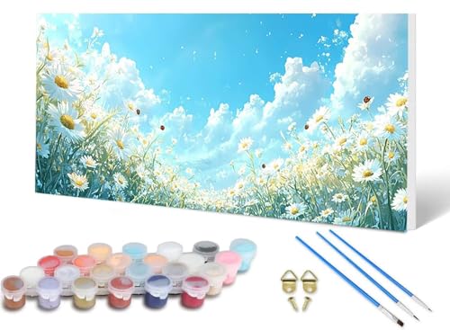 Malen Nach Zahlen Erwachsene Chrysantheme Malen Nach Zahlen Himmel, DIY Set Erwachsene Paint by Numbers mit 3 Pinsel und Acrylfarben & Leinwand für Zimmer Deko Wohnzimmer 40 x 80 cm -lsy2506RI35 Malen Nach Zahlen Erwachsene Chrysantheme Malen Nach Zahlen Himmel, DIY Set Erwachsene Paint by Numbers mit 3 Pinsel und Acrylfarben & Leinwand für Zimmer Deko Wohnzimmer 40 x 80 cm -lsy2506RI35 von LUESUAYN
