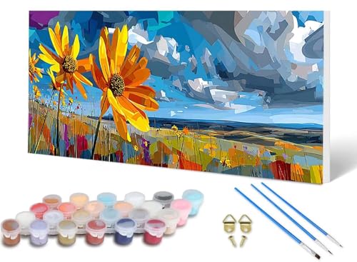 Malen Nach Zahlen Erwachsene Chrysantheme Malen Nach Zahlen Wiese, DIY Set Erwachsene Paint by Numbers mit 3 Pinsel und Acrylfarben & Leinwand für Zimmer Deko Wohnzimmer 60 x 120 cm -lsy2506HN0M Malen Nach Zahlen Erwachsene Chrysantheme Malen Nach Zahlen Wiese, DIY Set Erwachsene Paint by Numbers mit 3 Pinsel und Acrylfarben & Leinwand für Zimmer Deko Wohnzimmer 60 x 120 cm -lsy2506HN0M von LUESUAYN