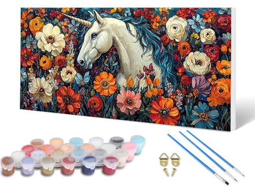 Malen Nach Zahlen Erwachsene Einhorn Malen Nach Zahlen Chrysantheme, DIY Set Erwachsene Paint by Numbers mit 3 Pinsel und Acrylfarben & Leinwand für Zimmer Deko Wohnzimmer 40 x 80 cm -lsy2506EN Malen Nach Zahlen Erwachsene Einhorn Malen Nach Zahlen Chrysantheme, DIY Set Erwachsene Paint by Numbers mit 3 Pinsel und Acrylfarben & Leinwand für Zimmer Deko Wohnzimmer 40 x 80 cm -lsy2506EN von LUESUAYN