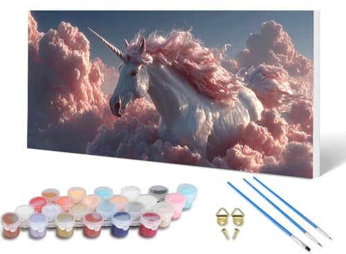 Malen Nach Zahlen Erwachsene Einhorn Malen Nach Zahlen Himmel, DIY Set Erwachsene Paint by Numbers mit 3 Pinsel und Acrylfarben & Knitterfreie Leinwand für Zimmer Deko Wohnzimmer 80X160 CM -lsy2506B0 Malen Nach Zahlen Erwachsene Einhorn Malen Nach Zahlen Himmel, DIY Set Erwachsene Paint by Numbers mit 3 Pinsel und Acrylfarben & Knitterfreie Leinwand für Zimmer Deko Wohnzimmer 80X160 CM -lsy2506B0 von LUESUAYN