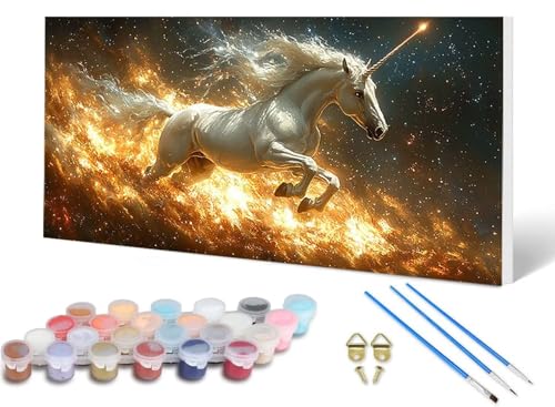 Malen Nach Zahlen Erwachsene Einhorn Malen Nach Zahlen Sternenhimmel, DIY Set Erwachsene Paint by Numbers mit 3 Pinsel und Acrylfarben & Leinwand für Zimmer Deko Wohnzimmer 40 x 80 cm -lsy2506QK Malen Nach Zahlen Erwachsene Einhorn Malen Nach Zahlen Sternenhimmel, DIY Set Erwachsene Paint by Numbers mit 3 Pinsel und Acrylfarben & Leinwand für Zimmer Deko Wohnzimmer 40 x 80 cm -lsy2506QK von LUESUAYN