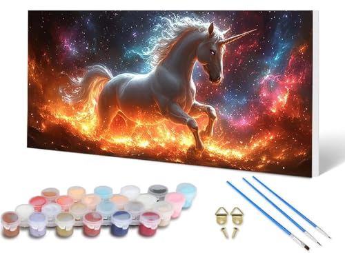 Malen Nach Zahlen Erwachsene Einhorn Malen Nach Zahlen Sternenhimmel, DIY Set Erwachsene Paint by Numbers mit 3 Pinsel und Acrylfarben & Leinwand für Zimmer Deko Wohnzimmer 60X120CM -lsy2506R1OW Malen Nach Zahlen Erwachsene Einhorn Malen Nach Zahlen Sternenhimmel, DIY Set Erwachsene Paint by Numbers mit 3 Pinsel und Acrylfarben & Leinwand für Zimmer Deko Wohnzimmer 60X120CM -lsy2506R1OW von LUESUAYN