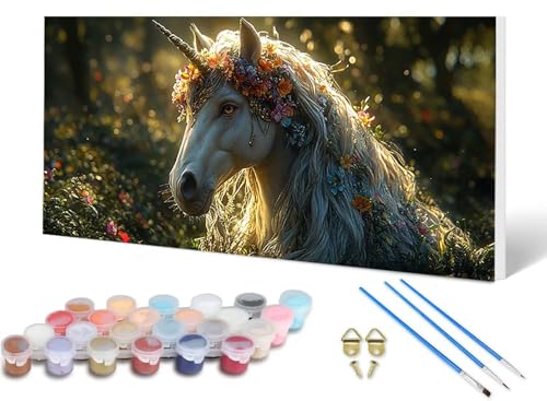 Malen Nach Zahlen Erwachsene Einhorn Malen Nach Zahlen Tier, DIY Set Erwachsene Paint by Numbers mit 3 Pinsel und Acrylfarben & Knitterfreie Leinwand für Zimmer Deko Wohnzimmer 100X200 CM -lsy250622 Malen Nach Zahlen Erwachsene Einhorn Malen Nach Zahlen Tier, DIY Set Erwachsene Paint by Numbers mit 3 Pinsel und Acrylfarben & Knitterfreie Leinwand für Zimmer Deko Wohnzimmer 100X200 CM -lsy250622 von LUESUAYN