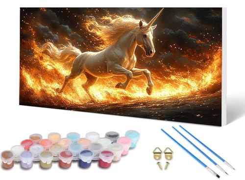 Malen Nach Zahlen Erwachsene Einhorn Malen Nach Zahlen Tier, DIY Set Erwachsene Paint by Numbers mit 3 Pinsel und Acrylfarben & Knitterfreie Leinwand für Zimmer Deko Wohnzimmer 80 x 160 cm -lsy25068Z Malen Nach Zahlen Erwachsene Einhorn Malen Nach Zahlen Tier, DIY Set Erwachsene Paint by Numbers mit 3 Pinsel und Acrylfarben & Knitterfreie Leinwand für Zimmer Deko Wohnzimmer 80 x 160 cm -lsy25068Z von LUESUAYN