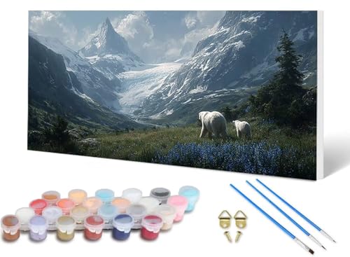 Malen Nach Zahlen Erwachsene Eisbär Malen Nach Zahlen Schneeberg, DIY Set Erwachsene Paint by Numbers mit 3 Pinsel und Acrylfarben & Leinwand für Zimmer Deko Wohnzimmer, Geschenke 40X80 CM -lsy25062S Malen Nach Zahlen Erwachsene Eisbär Malen Nach Zahlen Schneeberg, DIY Set Erwachsene Paint by Numbers mit 3 Pinsel und Acrylfarben & Leinwand für Zimmer Deko Wohnzimmer, Geschenke 40X80 CM -lsy25062S von LUESUAYN