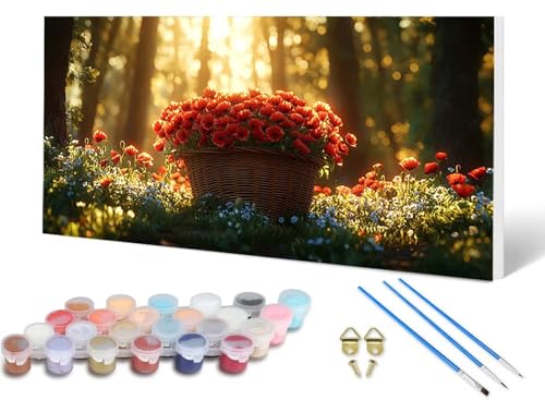 Malen Nach Zahlen Erwachsene Färberdistel Malen Nach Zahlen Blume, DIY Set Erwachsene Paint by Numbers mit 3 Pinsel und Acrylfarben & Leinwand für Zimmer Deko Wohnzimmer, Geschenke 60X120CM -lsy25069P Malen Nach Zahlen Erwachsene Färberdistel Malen Nach Zahlen Blume, DIY Set Erwachsene Paint by Numbers mit 3 Pinsel und Acrylfarben & Leinwand für Zimmer Deko Wohnzimmer, Geschenke 60X120CM -lsy25069P von LUESUAYN