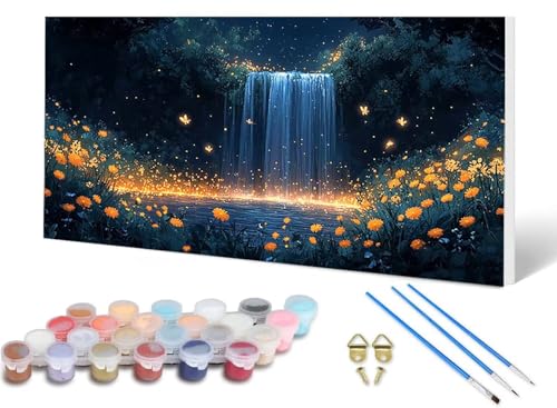 Malen Nach Zahlen Erwachsene Fallen Malen Nach Zahlen Landschaft, DIY Set Erwachsene Paint by Numbers mit 3 Pinsel und Acrylfarben & Leinwand für Zimmer Deko Wohnzimmer, Geschenke 40 x 80 cm -lsy2566J Malen Nach Zahlen Erwachsene Fallen Malen Nach Zahlen Landschaft, DIY Set Erwachsene Paint by Numbers mit 3 Pinsel und Acrylfarben & Leinwand für Zimmer Deko Wohnzimmer, Geschenke 40 x 80 cm -lsy2566J von LUESUAYN