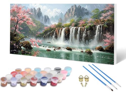 Malen Nach Zahlen Erwachsene Fallen Malen Nach Zahlen Landschaft, DIY Set Erwachsene Paint by Numbers mit 3 Pinsel und Acrylfarben & Leinwand für Zimmer Deko Wohnzimmer, Geschenke 40 x 80 cm -lsy25601 Malen Nach Zahlen Erwachsene Fallen Malen Nach Zahlen Landschaft, DIY Set Erwachsene Paint by Numbers mit 3 Pinsel und Acrylfarben & Leinwand für Zimmer Deko Wohnzimmer, Geschenke 40 x 80 cm -lsy25601 von LUESUAYN
