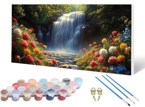 Malen Nach Zahlen Erwachsene Fallen Malen Nach Zahlen Landschaft, DIY Set Erwachsene Paint by Numbers mit 3 Pinsel und Acrylfarben & Leinwand für Zimmer Deko Wohnzimmer, Geschenke 40X80 CM -lsy2506GN Malen Nach Zahlen Erwachsene Fallen Malen Nach Zahlen Landschaft, DIY Set Erwachsene Paint by Numbers mit 3 Pinsel und Acrylfarben & Leinwand für Zimmer Deko Wohnzimmer, Geschenke 40X80 CM -lsy2506GN von LUESUAYN