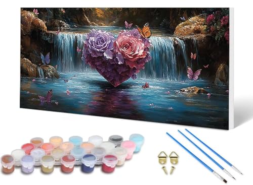 Malen Nach Zahlen Erwachsene Fallen Malen Nach Zahlen Rose, DIY Set Erwachsene Paint by Numbers mit 3 Pinsel und Acrylfarben & Knitterfreie Leinwand für Zimmer Deko Wohnzimmer 80X160CM -lsy25068L Malen Nach Zahlen Erwachsene Fallen Malen Nach Zahlen Rose, DIY Set Erwachsene Paint by Numbers mit 3 Pinsel und Acrylfarben & Knitterfreie Leinwand für Zimmer Deko Wohnzimmer 80X160CM -lsy25068L von LUESUAYN