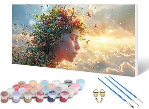Malen Nach Zahlen Erwachsene Frau Malen Nach Zahlen Traum, DIY Set Erwachsene Paint by Numbers mit 3 Pinsel und Acrylfarben & Knitterfreie Leinwand für Zimmer Deko Wohnzimmer 60 x 120 cm -lsy25064G Malen Nach Zahlen Erwachsene Frau Malen Nach Zahlen Traum, DIY Set Erwachsene Paint by Numbers mit 3 Pinsel und Acrylfarben & Knitterfreie Leinwand für Zimmer Deko Wohnzimmer 60 x 120 cm -lsy25064G von LUESUAYN