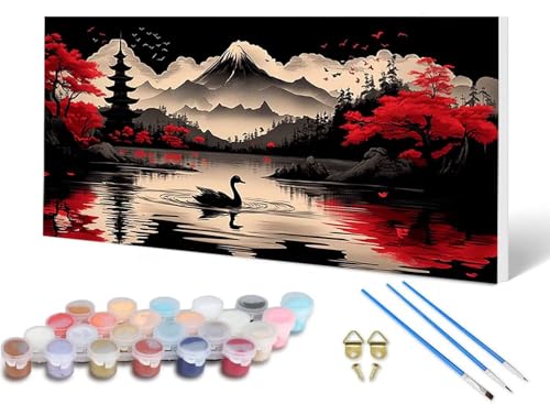Malen Nach Zahlen Erwachsene Japan Malen Nach Zahlen Landschaft, DIY Set Erwachsene Paint by Numbers mit 3 Pinsel und Acrylfarben & Leinwand für Zimmer Deko Wohnzimmer, Geschenke 80 x 160 cm -lsy2568X Malen Nach Zahlen Erwachsene Japan Malen Nach Zahlen Landschaft, DIY Set Erwachsene Paint by Numbers mit 3 Pinsel und Acrylfarben & Leinwand für Zimmer Deko Wohnzimmer, Geschenke 80 x 160 cm -lsy2568X von LUESUAYN