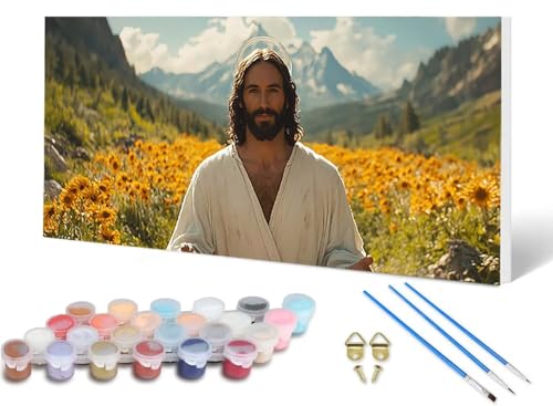 Malen Nach Zahlen Erwachsene Jesus Malen Nach Zahlen Sonnenblume, DIY Set Erwachsene Paint by Numbers mit 3 Pinsel und Acrylfarben & Leinwand für Zimmer Deko Wohnzimmer, Geschenke 60X120 CM -lsy2506S5 Malen Nach Zahlen Erwachsene Jesus Malen Nach Zahlen Sonnenblume, DIY Set Erwachsene Paint by Numbers mit 3 Pinsel und Acrylfarben & Leinwand für Zimmer Deko Wohnzimmer, Geschenke 60X120 CM -lsy2506S5 von LUESUAYN