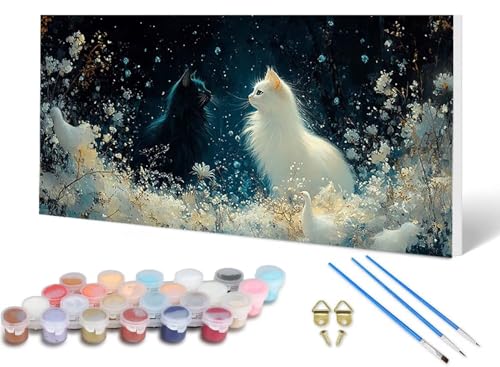 Malen Nach Zahlen Erwachsene Katze Malen Nach Zahlen Blume, DIY Set Erwachsene Paint by Numbers mit 3 Pinsel und Acrylfarben & Knitterfreie Leinwand für Zimmer Deko Wohnzimmer 60 x 120 cm -lsy2506T5 Malen Nach Zahlen Erwachsene Katze Malen Nach Zahlen Blume, DIY Set Erwachsene Paint by Numbers mit 3 Pinsel und Acrylfarben & Knitterfreie Leinwand für Zimmer Deko Wohnzimmer 60 x 120 cm -lsy2506T5 von LUESUAYN